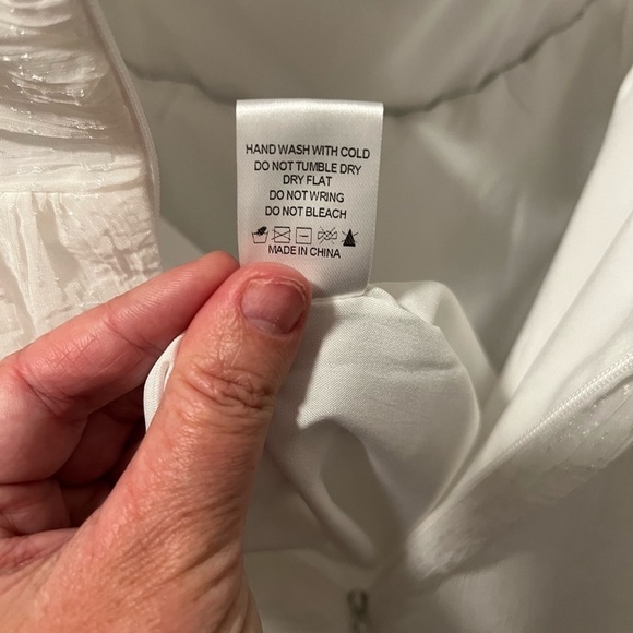 Lena White Bustier Strapless Cocktail Dress Women's Size Large Fully Lined - Picture 16 of 16